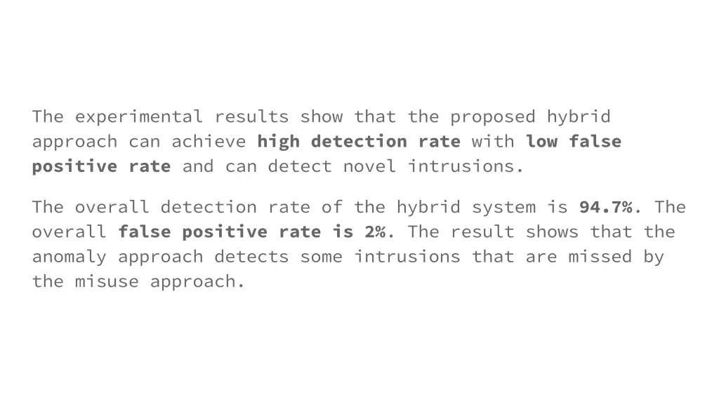 the experimental results show that the proposed