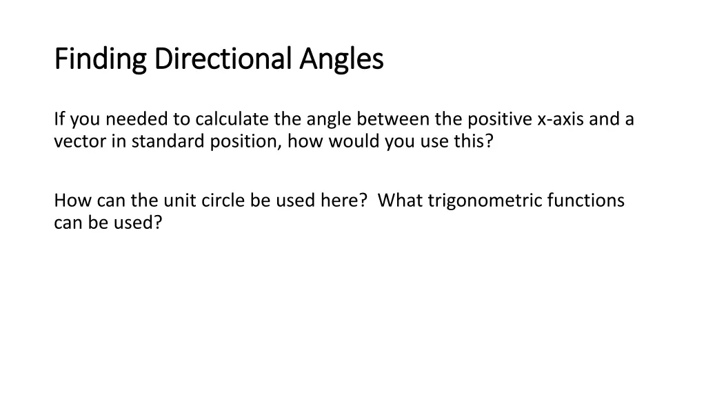 finding directional angles finding directional 1