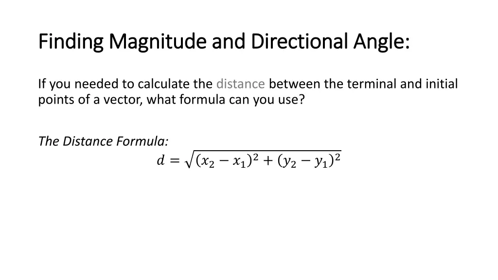 finding magnitude and directional angle finding 1