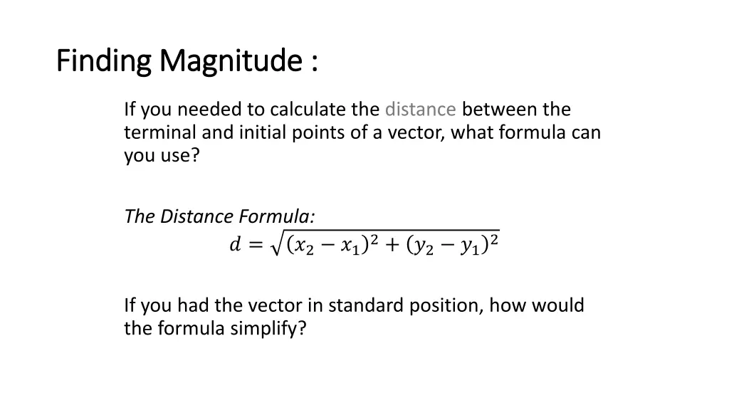 finding magnitude finding magnitude