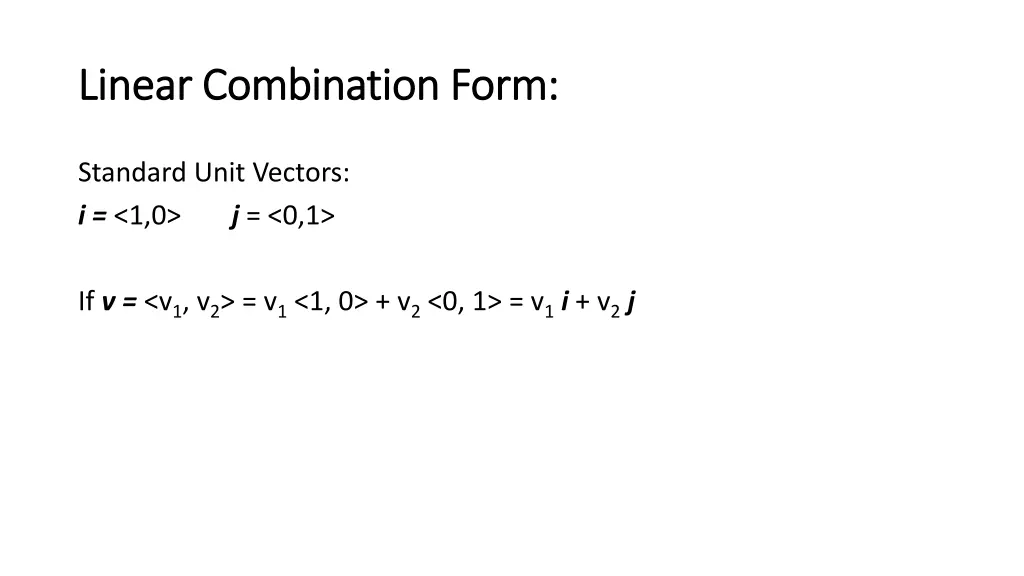 linear combination form linear combination form 1