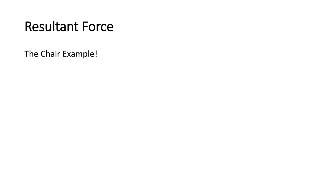 resultant force resultant force