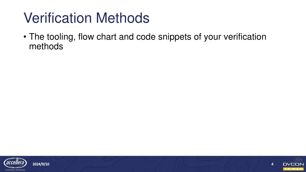 verification methods