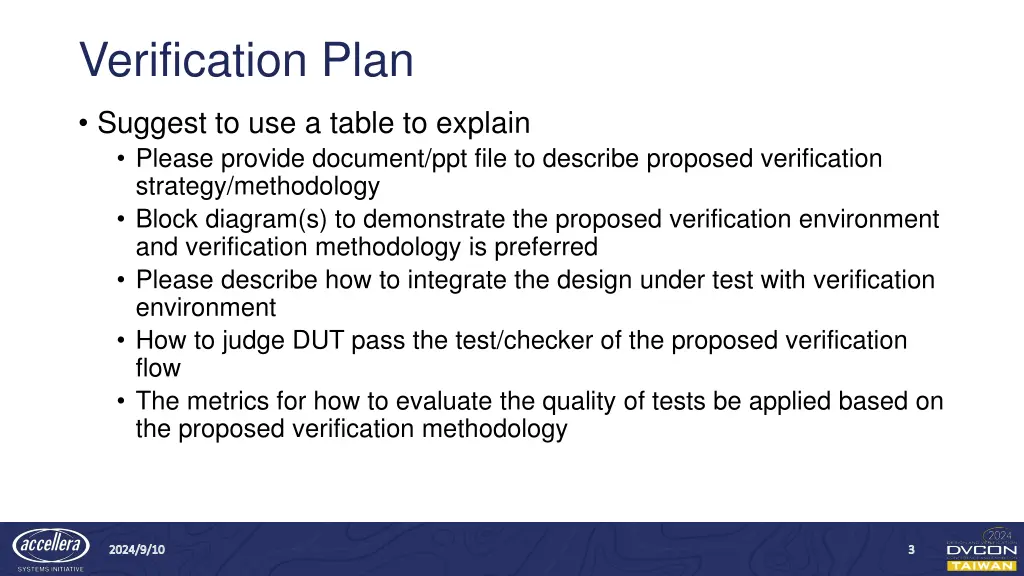 verification plan