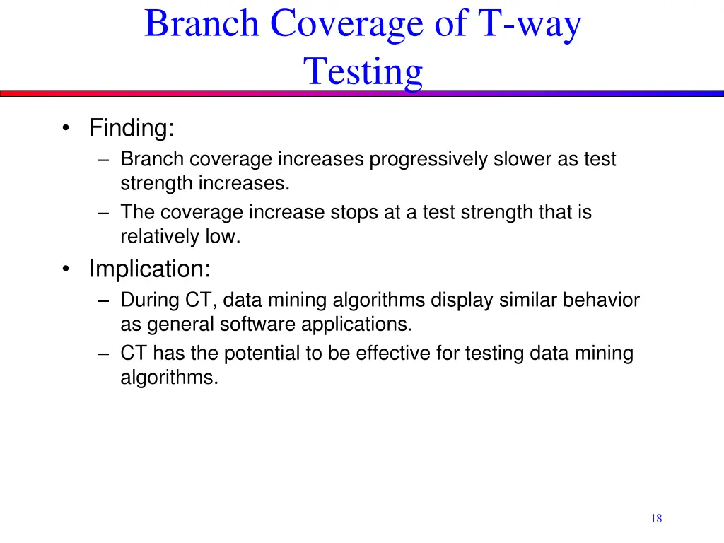branch coverage of t way testing 2