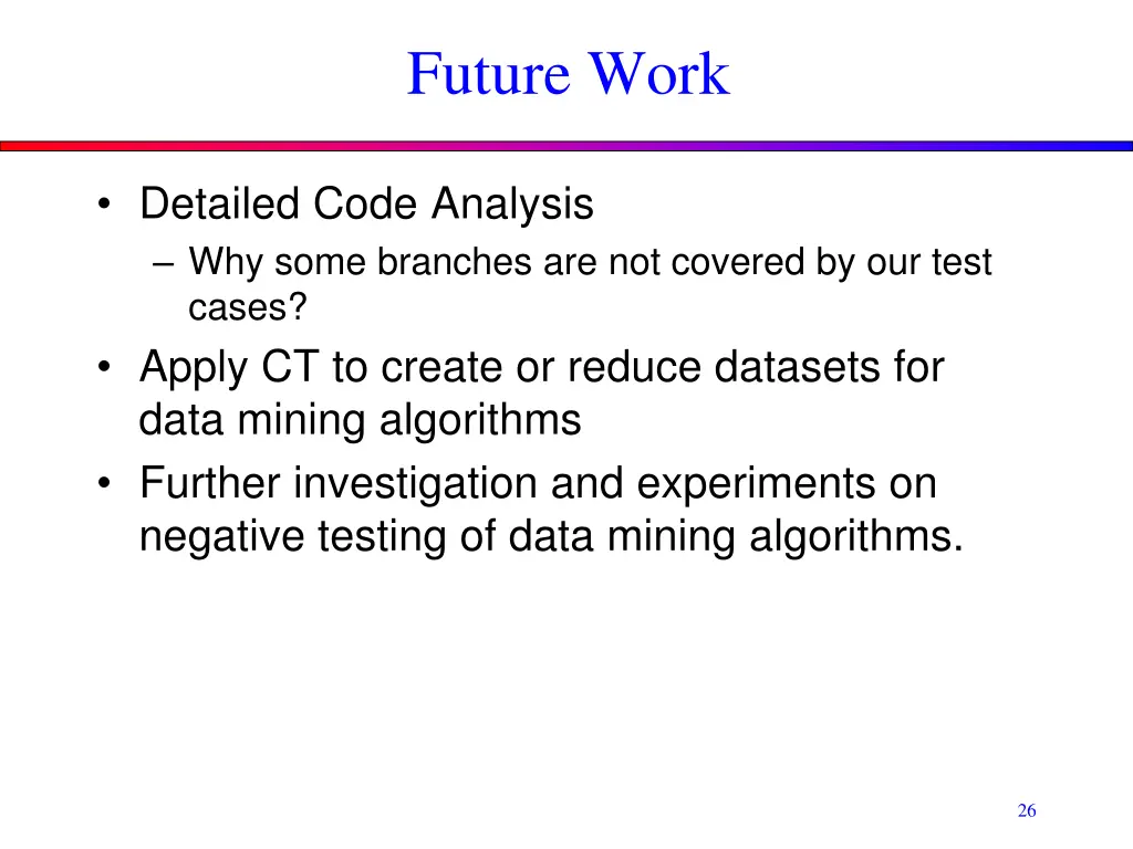 future work