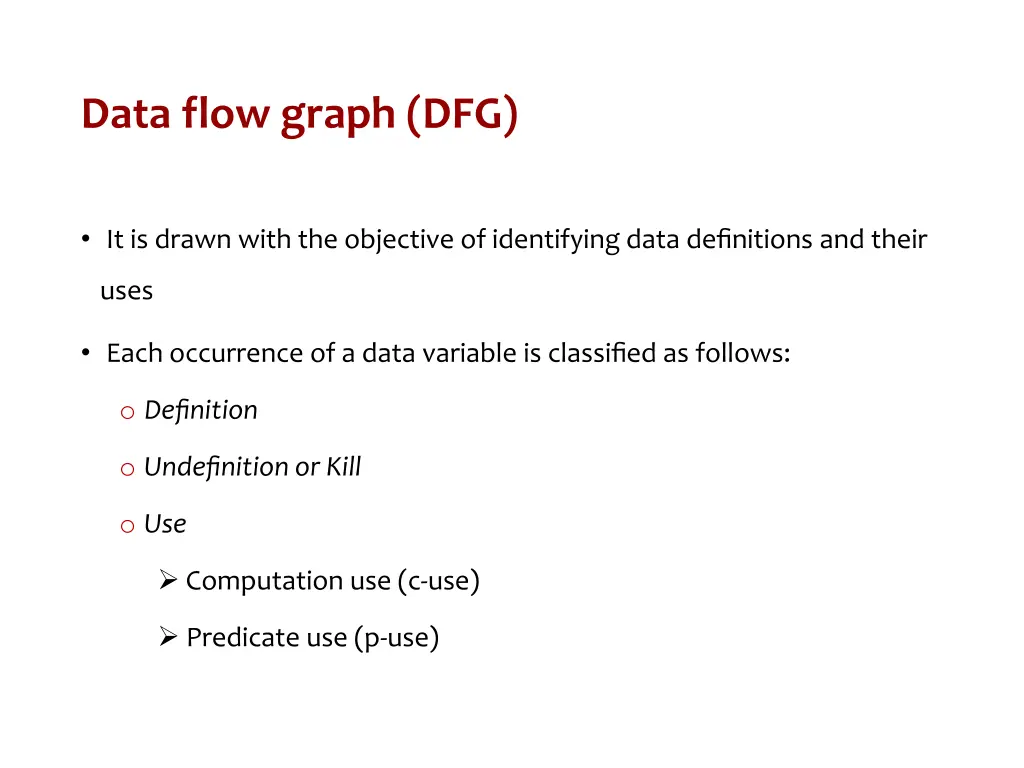 data flow graph dfg