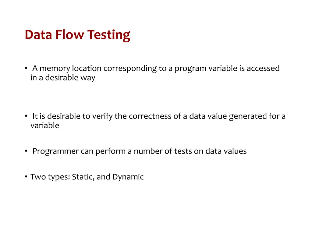 data flow testing