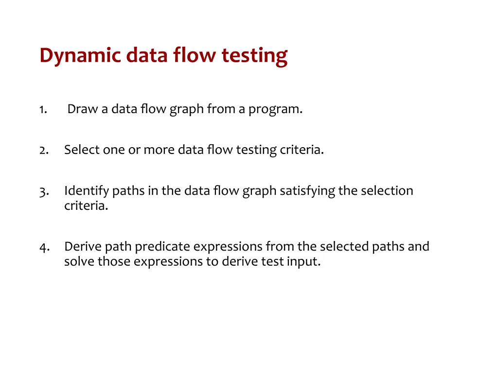 dynamic data flow testing