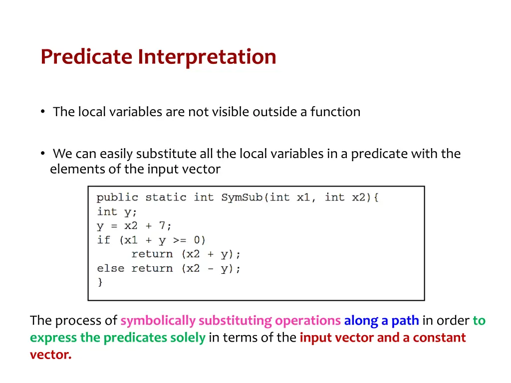 predicate interpretation