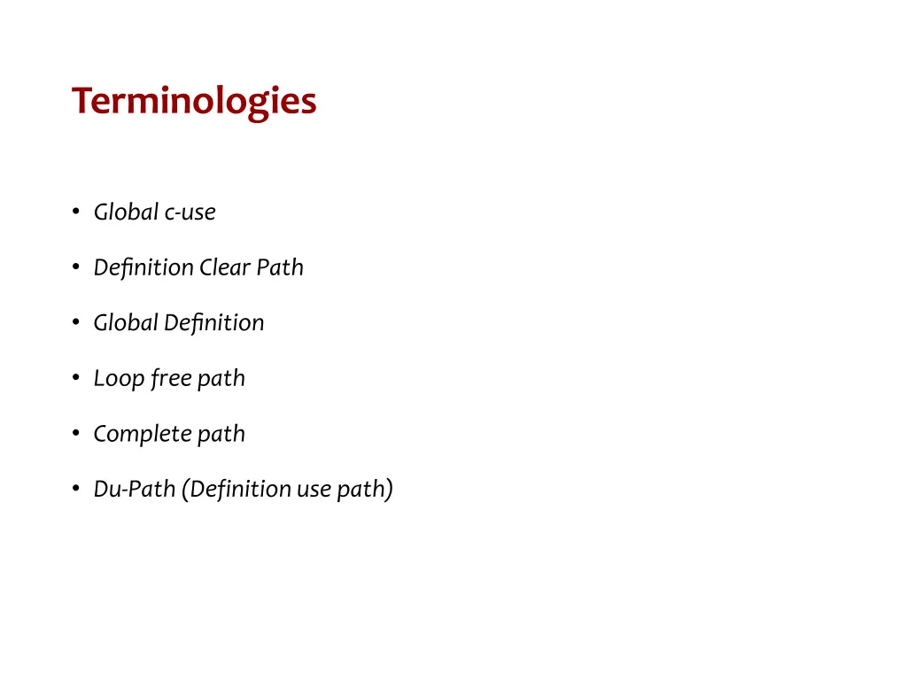 terminologies 1