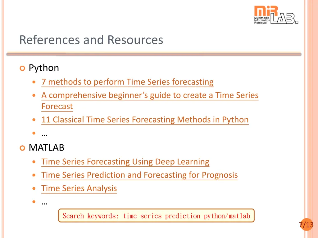 references and resources