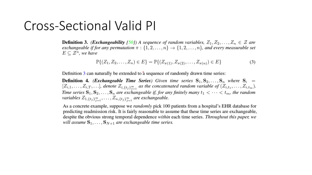 cross sectional valid pi