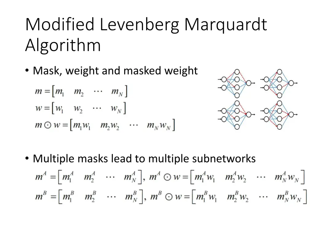 modified levenberg marquardt algorithm