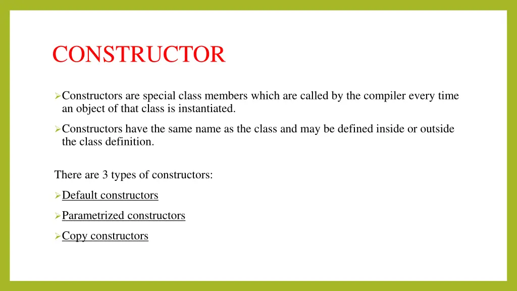 constructor