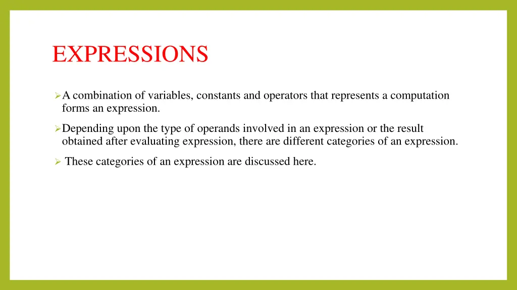 expressions