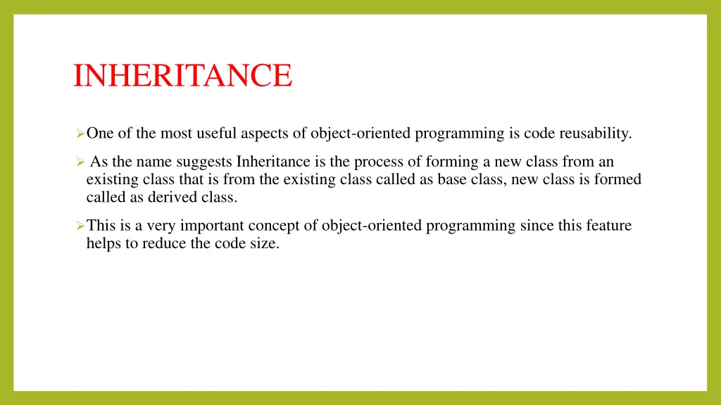 inheritance