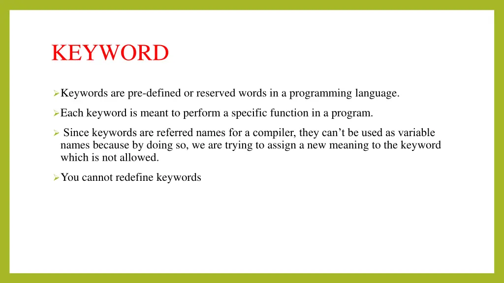 keyword