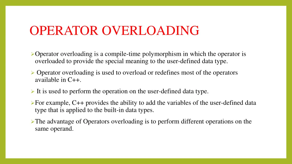 operator overloading 1