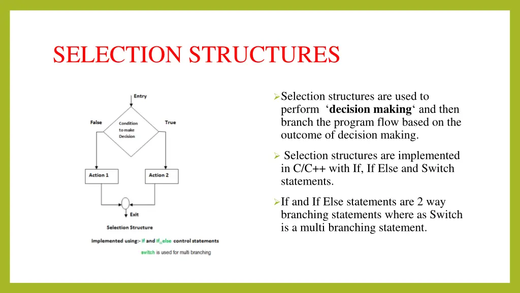 selection structures