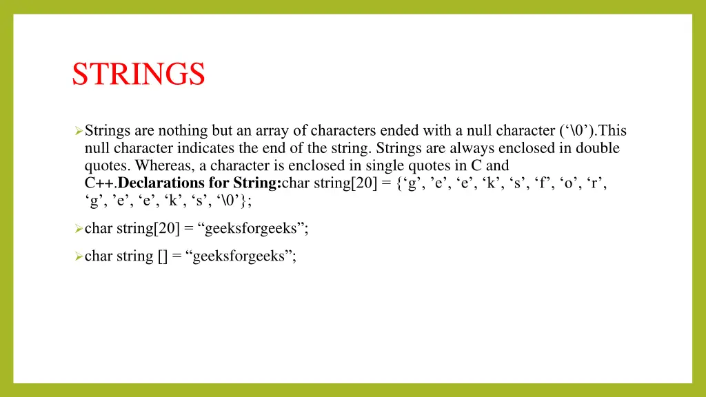 strings