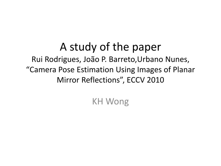 a study of the paper rui rodrigues jo o p barreto
