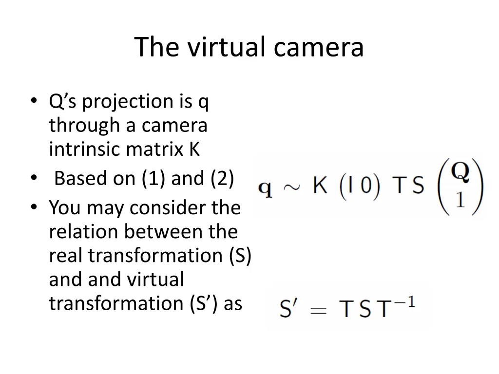 the virtual camera