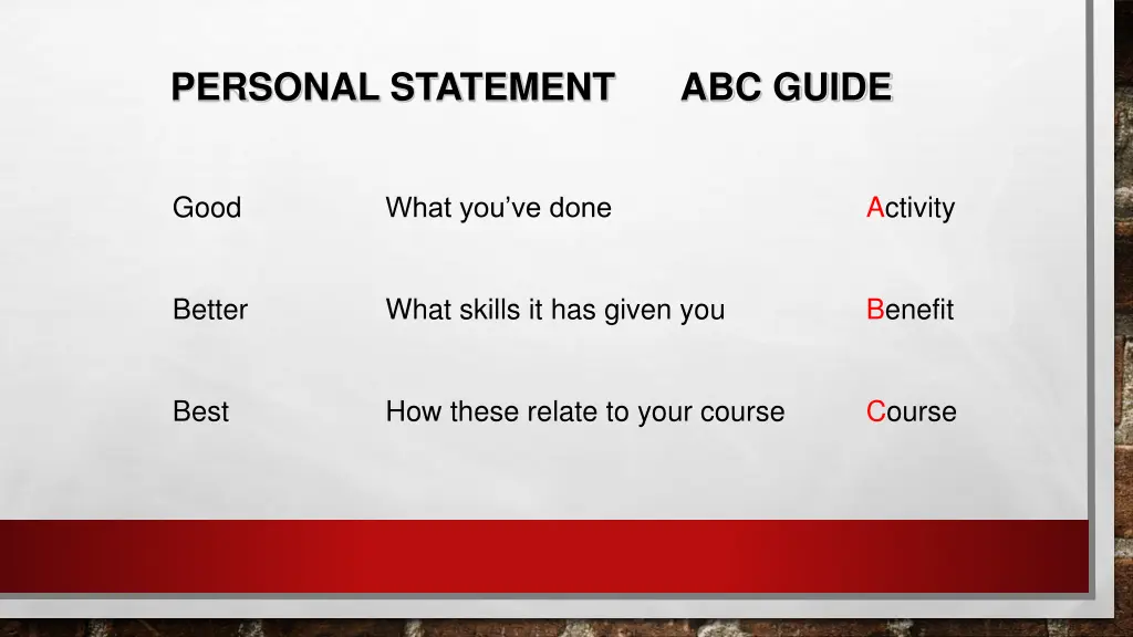 personal statement