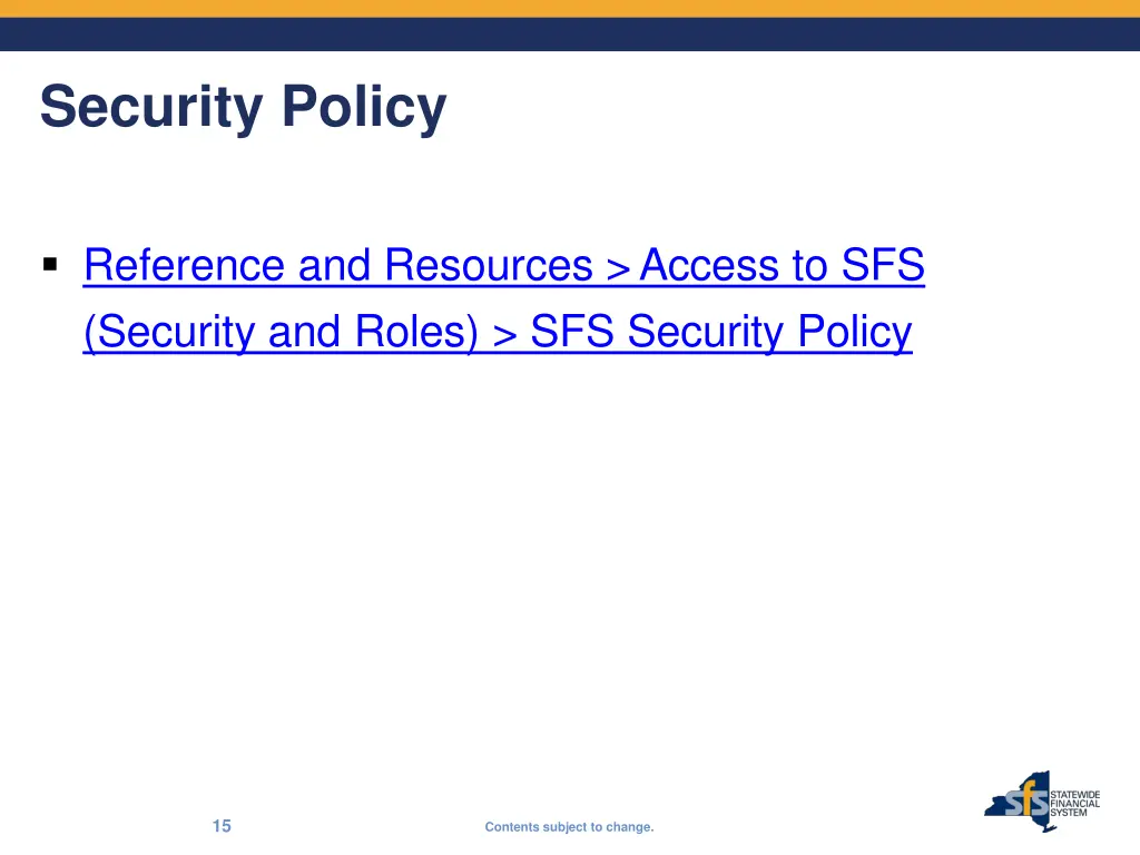security policy 1