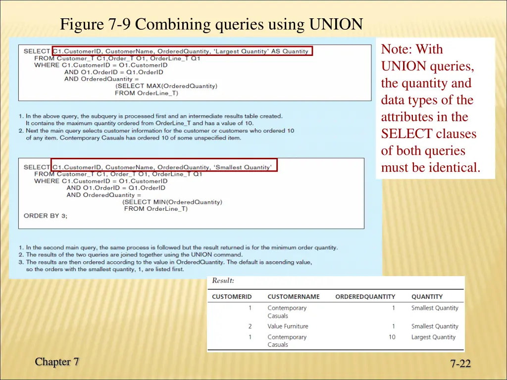 figure 7 9 combining queries using union