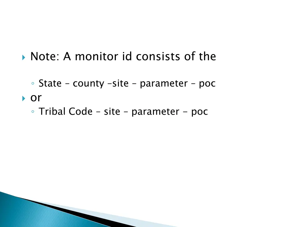 note a monitor id consists of the