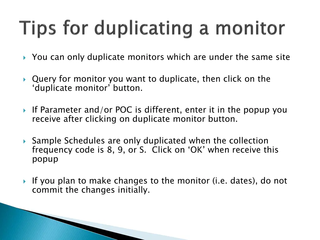 you can only duplicate monitors which are under
