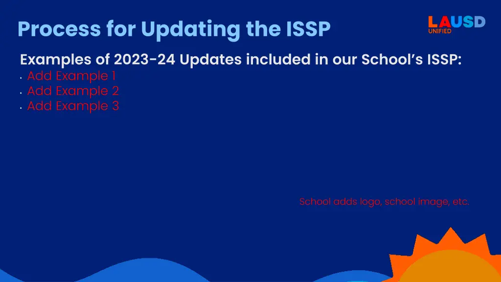 process for updating the issp 3