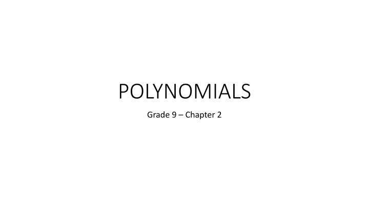 polynomials
