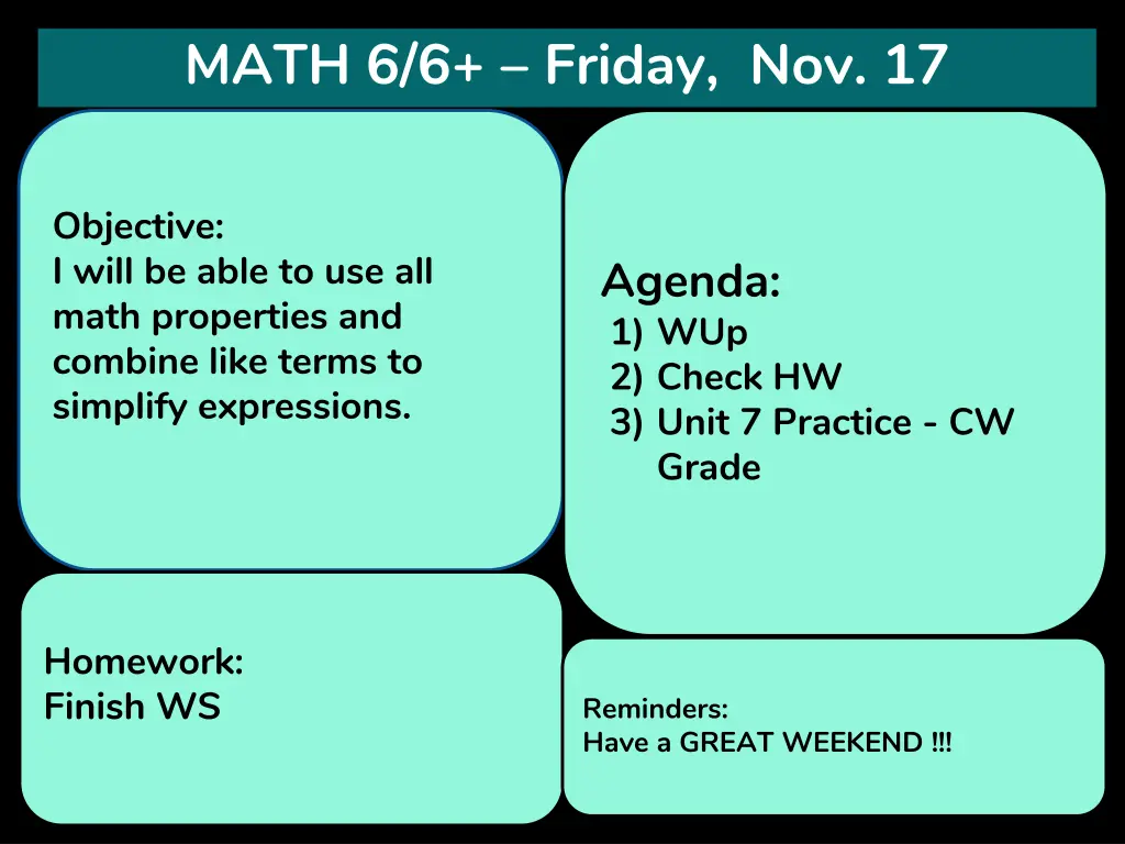 math 6 6 friday nov 17