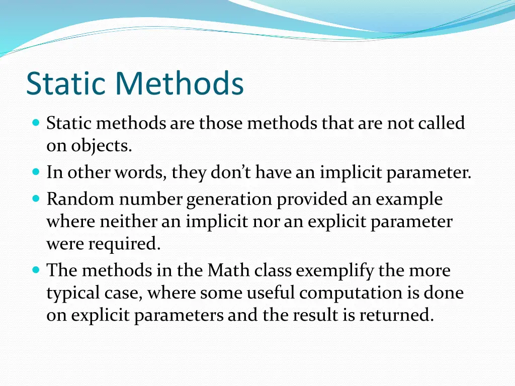 static methods