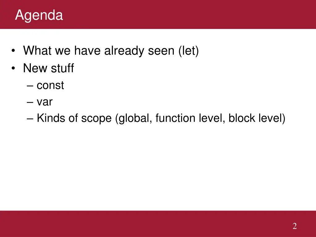 agenda