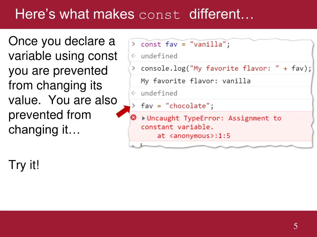here s what makes const different