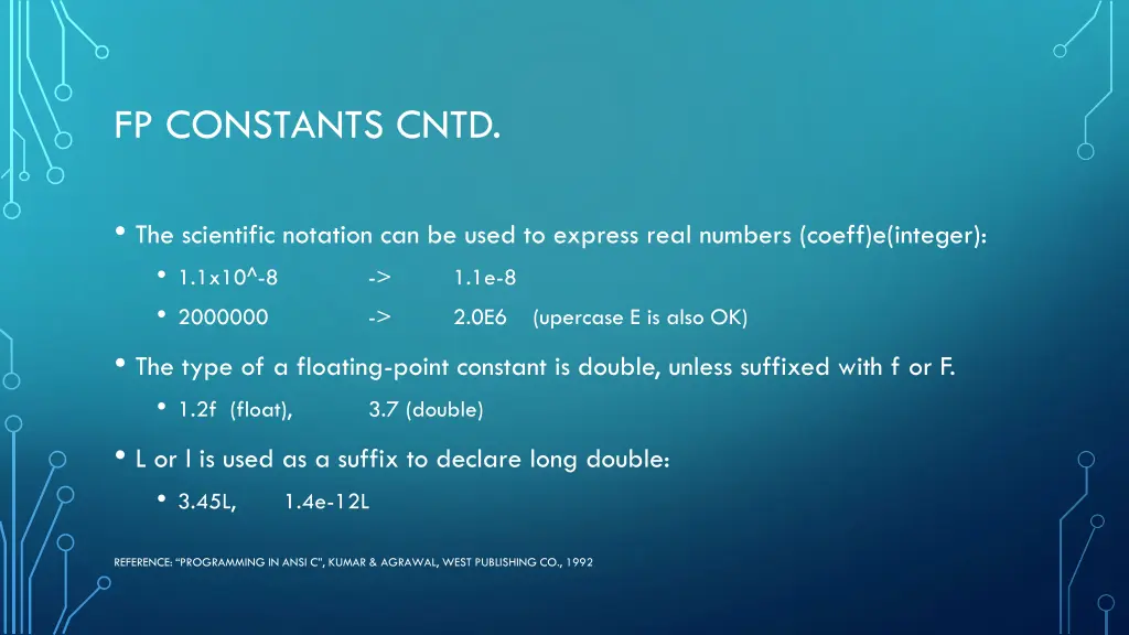 fp constants cntd