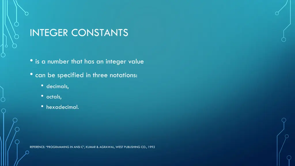 integer constants