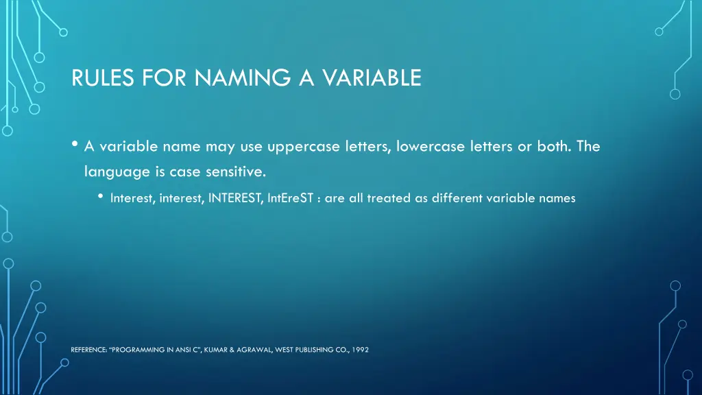 rules for naming a variable 1