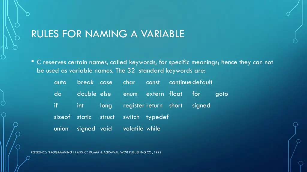 rules for naming a variable 2