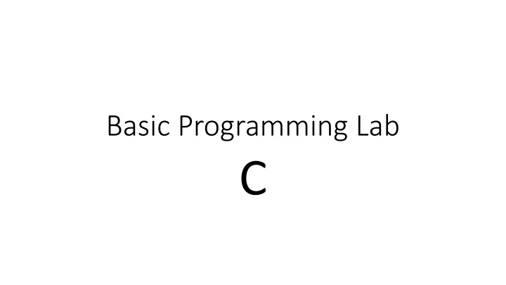 basic programming lab c