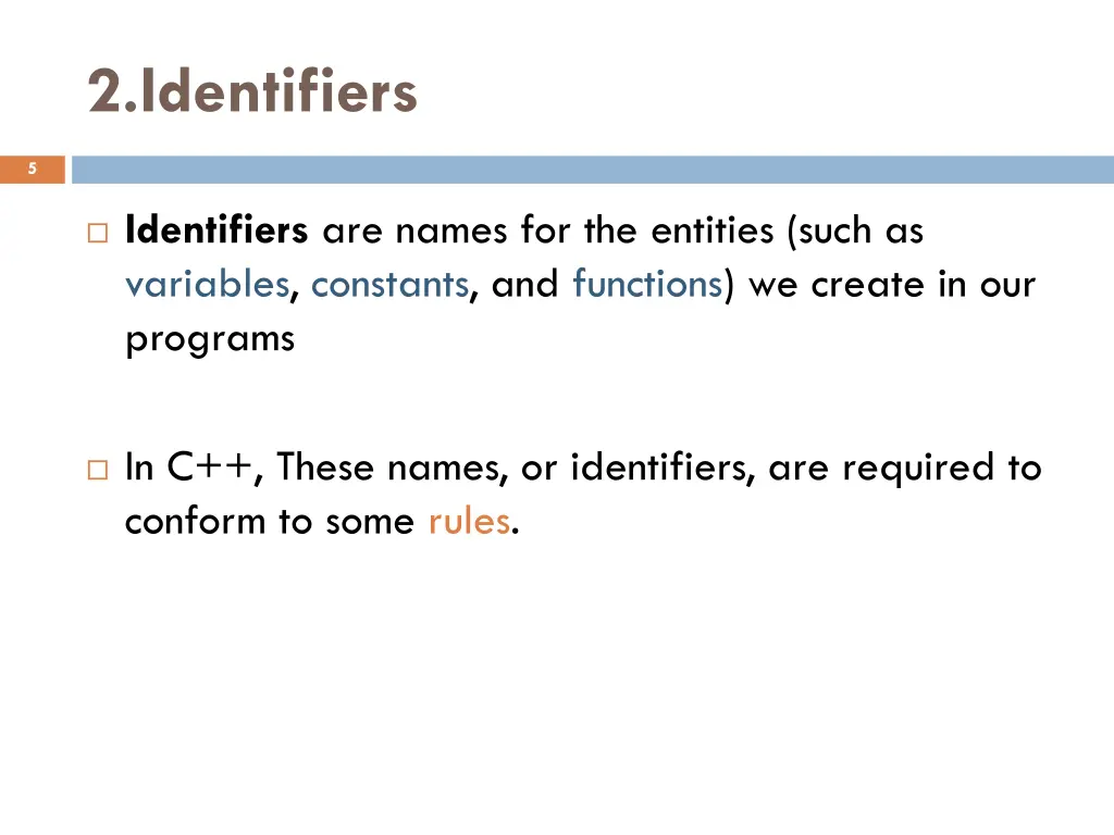 2 identifiers