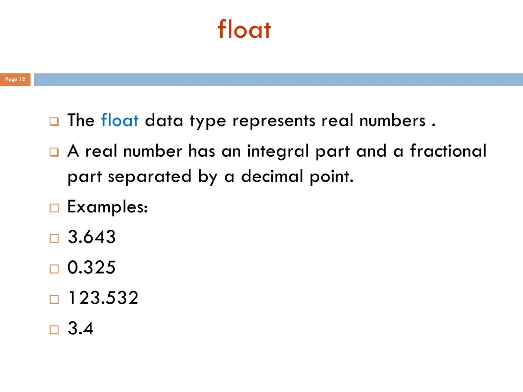 float