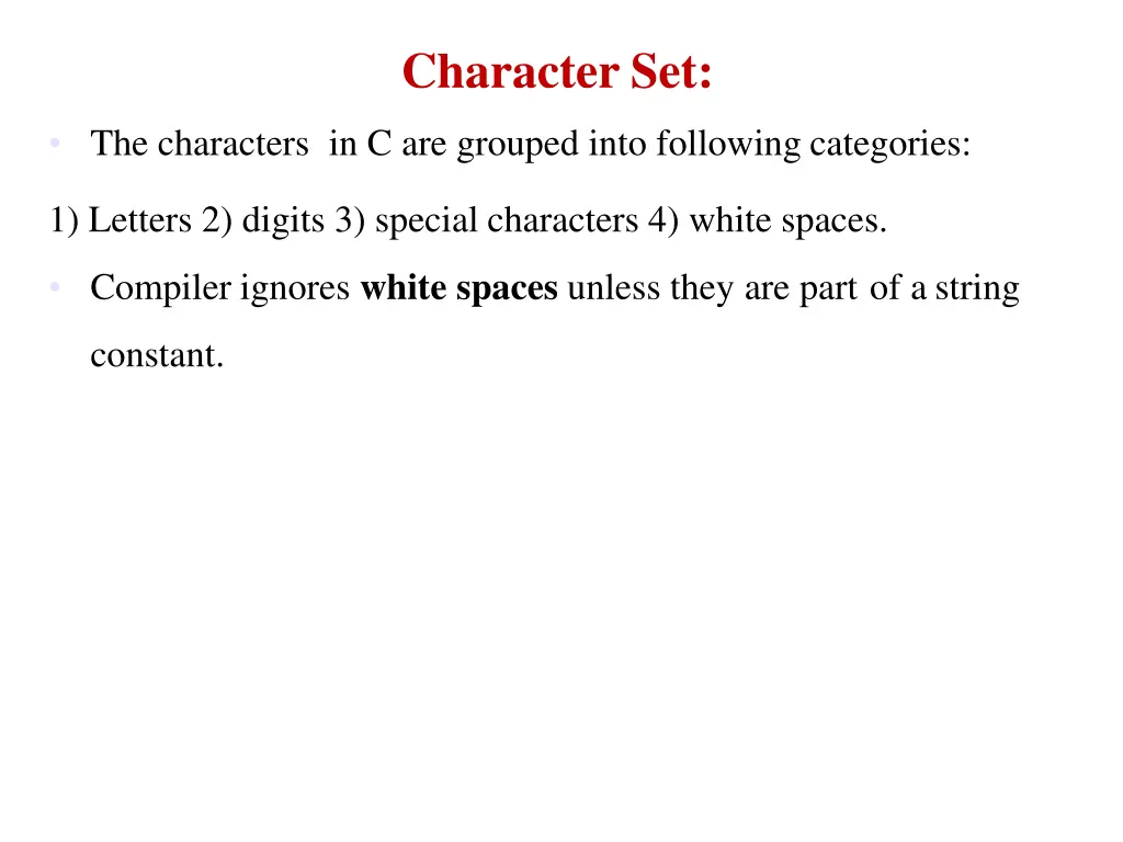 character set