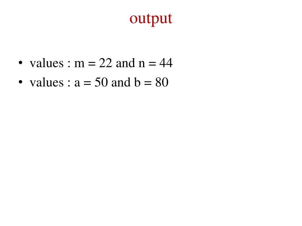 output