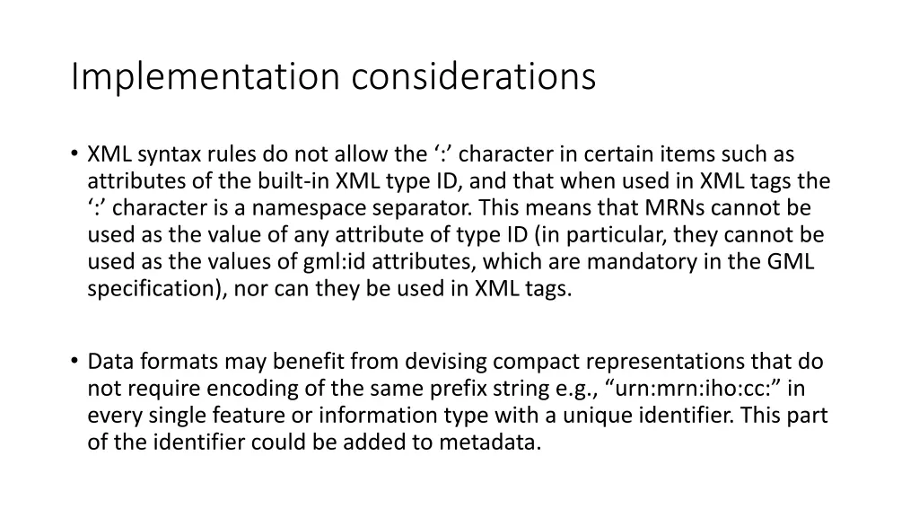 implementation considerations