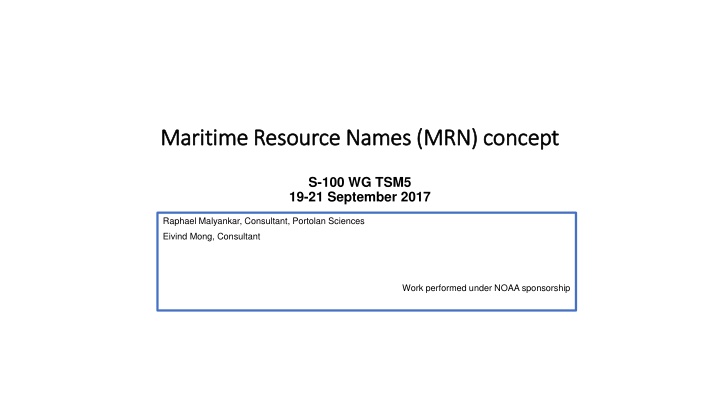 maritime resource names mrn concept maritime