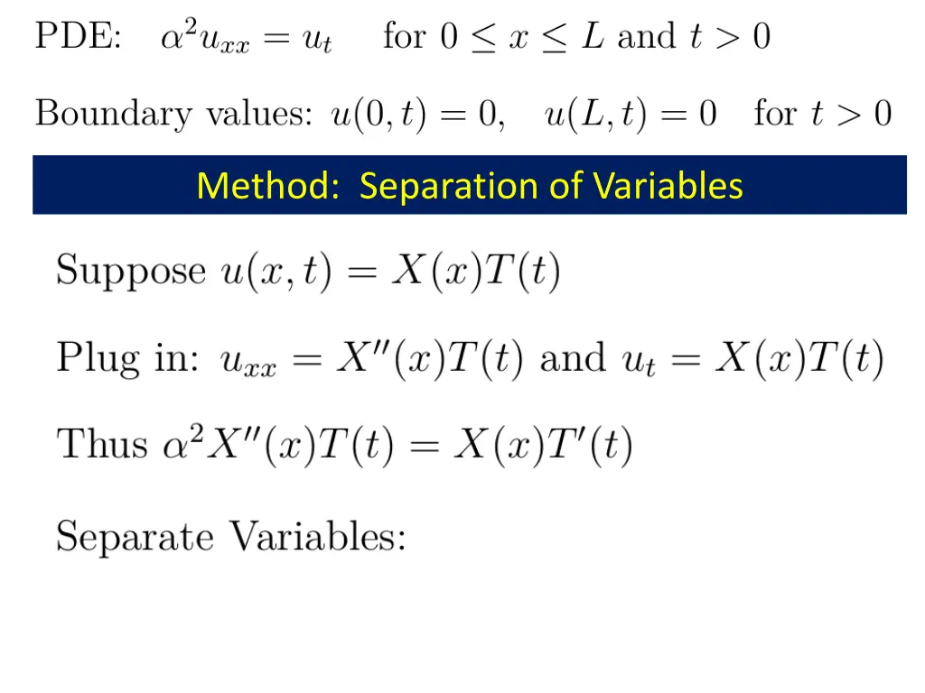 method separation of variables 1